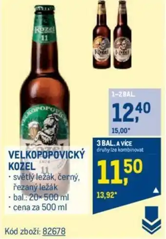 Makro VELKOPOPOVICKÝ KOZEL nabídka