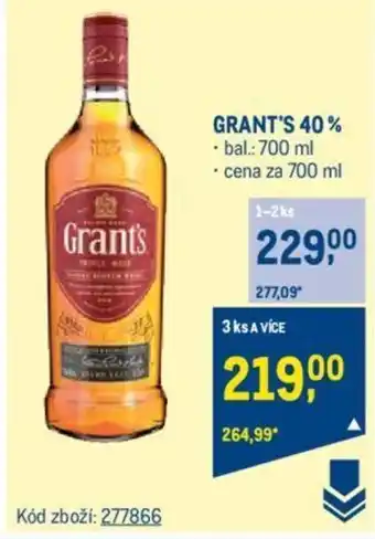 Makro GRANT'S 40% nabídka