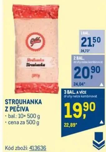 Makro STROUHANKA Z PEČIVA nabídka