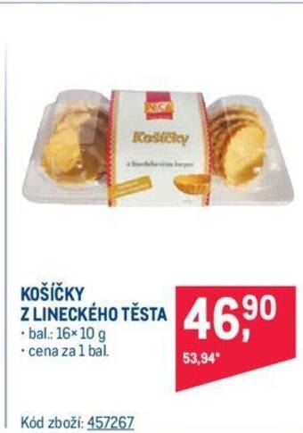 Makro KOSICKY Z LINECKÉHO TĚSTA nabídka