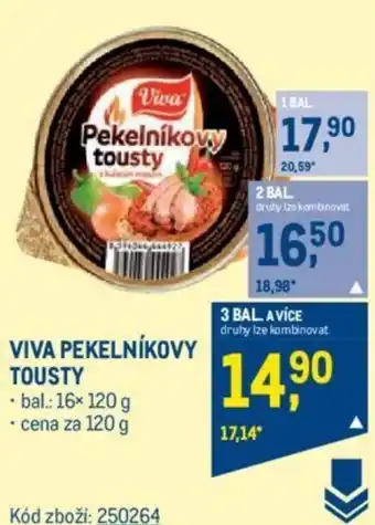 Makro VIVA PEKELNÍKOVY TOUSTY nabídka