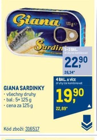 Makro GIANA SARDINKY nabídka