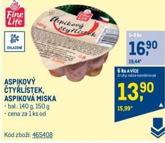 Makro ASPIKOVÝ ČTYŘLÍSTEK, ASPIKOVÁ MISKA nabídka