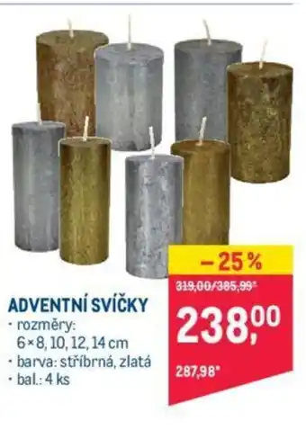 Makro ADVENTNÍ SVÍČKY nabídka