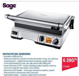 Makro KONTAKTNÍ GRIL BGR820BSS nabídka