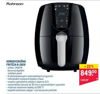 Makro HORKOVZDUŠNÁ FRITÉZA R-2829 nabídka