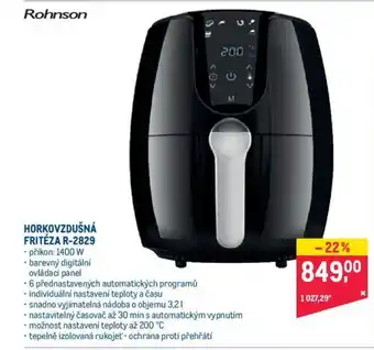 Makro HORKOVZDUŠNÁ FRITÉZA R-2829 nabídka