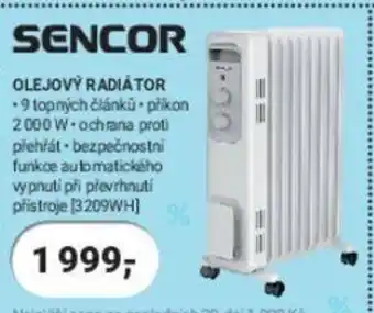Planeo Elektro SENCOR OLEJOVÝ RADIÁTOR nabídka