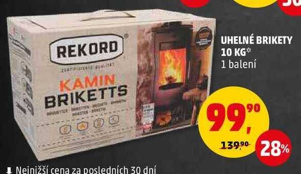 Penny Market Uhelné brikety, 10 kg nabídka