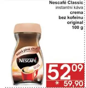 Jip Nescafé Classic instantní káva crema bez kofeinu original 100 g nabídka