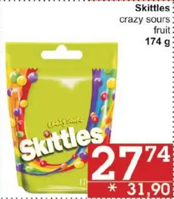 Jip Skittles crazy sours fruit 174 g nabídka