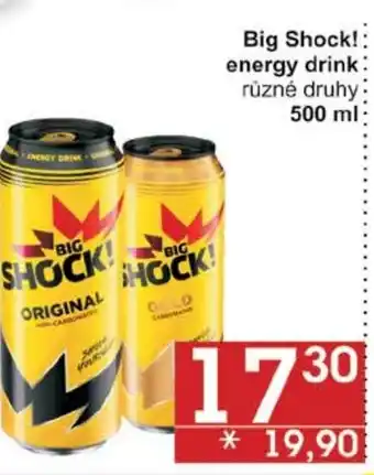 Jip Big Shock! energy drink nabídka