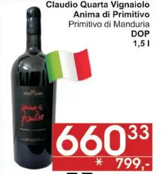 Jip Claudio Quarta Vignaiolo Anima di Primitivo nabídka