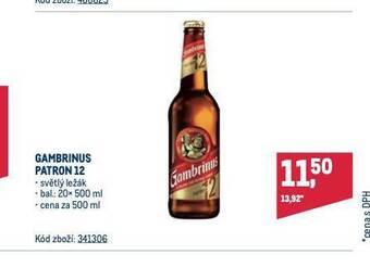 Makro Pivo gambrinus nabídka