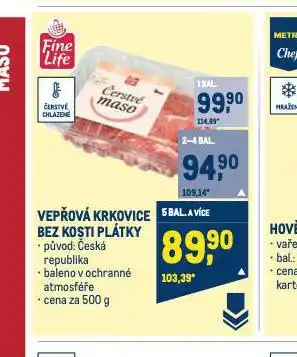 Makro Vepřová krkovice bez kosti nabídka