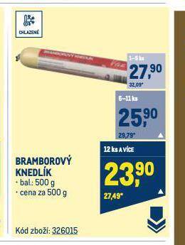 Makro Bramborový knedlík nabídka