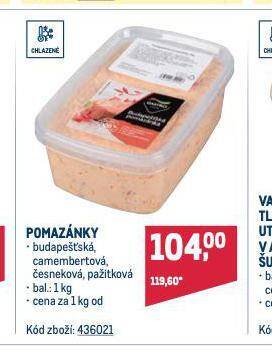 Makro Pomazánky nabídka