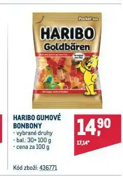 Makro Haribo gumové bonbony nabídka