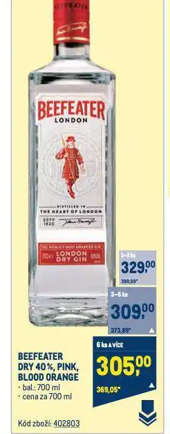 Makro Beefeater gin nabídka