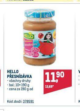 Makro Hello ovocná přesnídávka nabídka