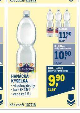 Makro Hanácká kyselka nabídka