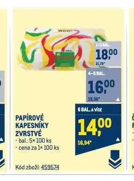 Makro Papírové kapesníky nabídka