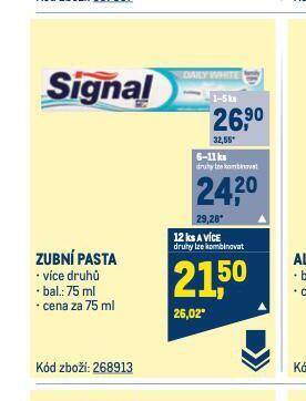 Makro Signal zubní pasta nabídka