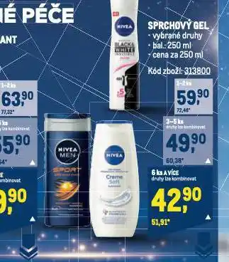 Makro Nivea sprchový gel nabídka