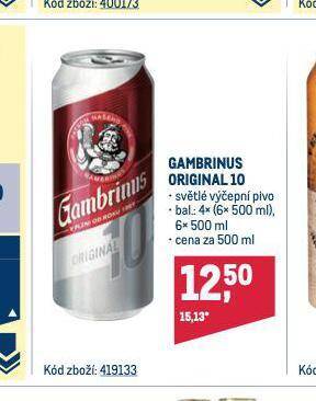 Makro Pivo gambrinus nabídka