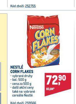 Makro Nestlé corn flakes nabídka