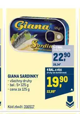 Makro Giana sardinky nabídka