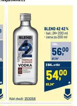 Makro Blend 42 vodka nabídka