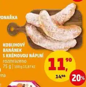 Koblihový banánek s krémovou náplní rozmrazeno, 75 g