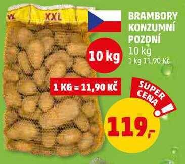 Penny Market Brambory konzumní pozdní, 1kg nabídka
