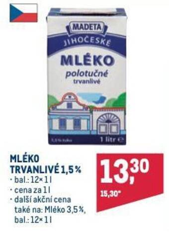Makro MLÉKO TRVANLIVÉ 1,5% nabídka