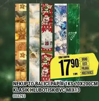 Tamda Foods Nekupto balicí papír 1ks 70x200cm klasik hlubotisk bvc mix13 nabídka