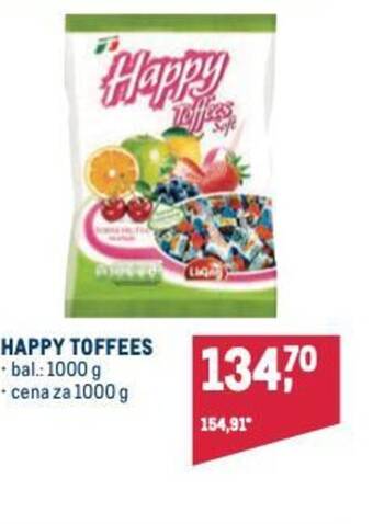 Makro HAPPY TOFFEES nabídka