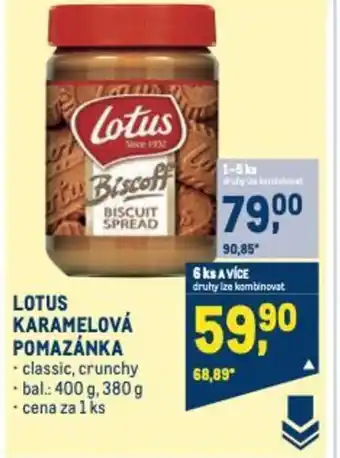 Makro LOTUS KARAMELOVÁ POMAZÁNKA nabídka
