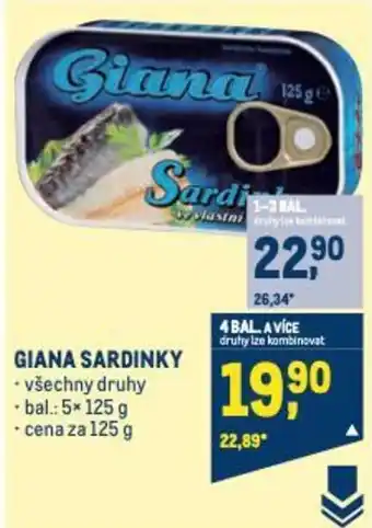 Makro GIANA SARDINKY nabídka