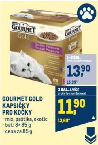 Makro GOURMET GOLD KAPSIČKY PRO KOČKY nabídka