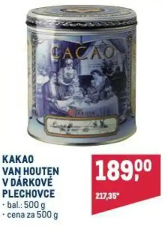 Makro KAKAO VAN HOUTEN V DÁRKOVÉ PLECHOVCE nabídka