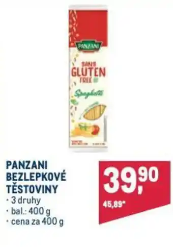 Makro PANZANI BEZLEPKOVÉ TĚSTOVINY nabídka