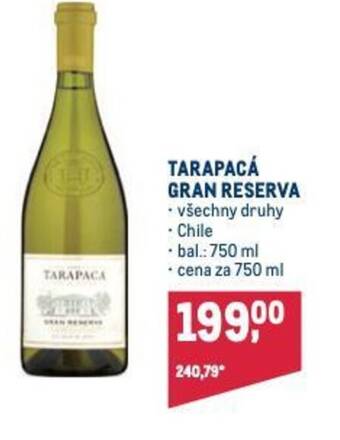 Makro TARAPACÁ GRAN RESERVA nabídka