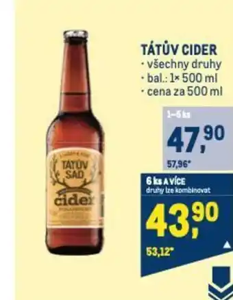 Makro TÁTŮV CIDER nabídka
