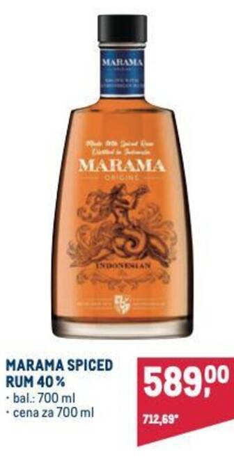 Makro MARAMA SPICED RUM 40% nabídka