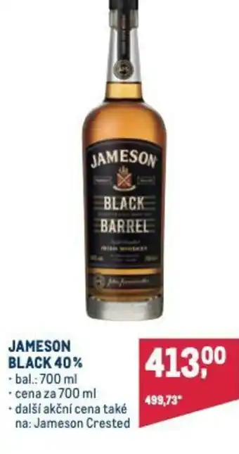 Makro JAMESON BLACK 40% nabídka