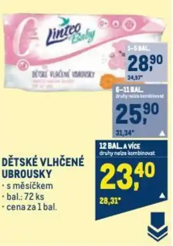 Makro DĚTSKÉ VLHČENÉ UBROUSKY nabídka