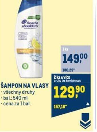 Makro ŠAMPON NA VLASY nabídka