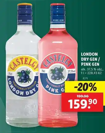 Lidl London dry gin/pink gin, 0,7 l nabídka
