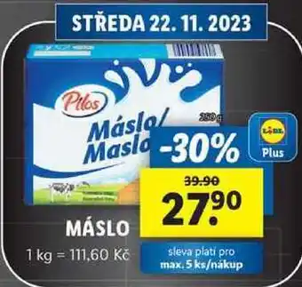 Lidl Máslo, 250 g nabídka